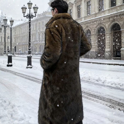 Ombre Lapel Midlength Fur Coat | Zyphhra
