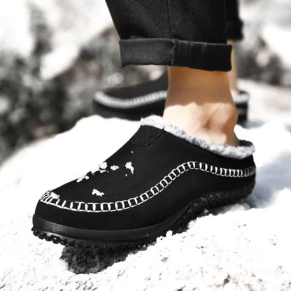 Sherpa Trim Slip-On Slippers | Zyphhra