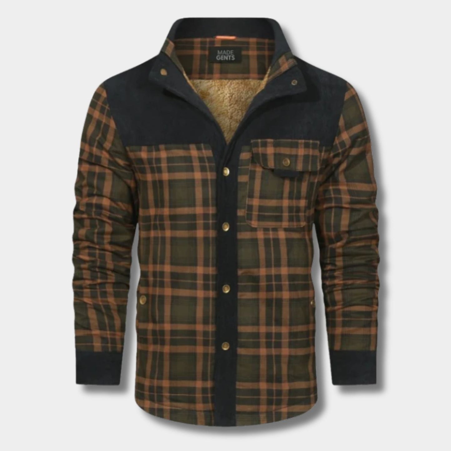 Checked Sherpa Flannel Shirt Jacket | Zyphhra