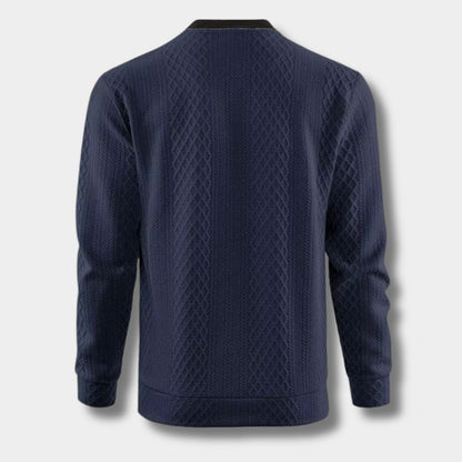 Checkered Panel Knit Jumper | Zyphhra