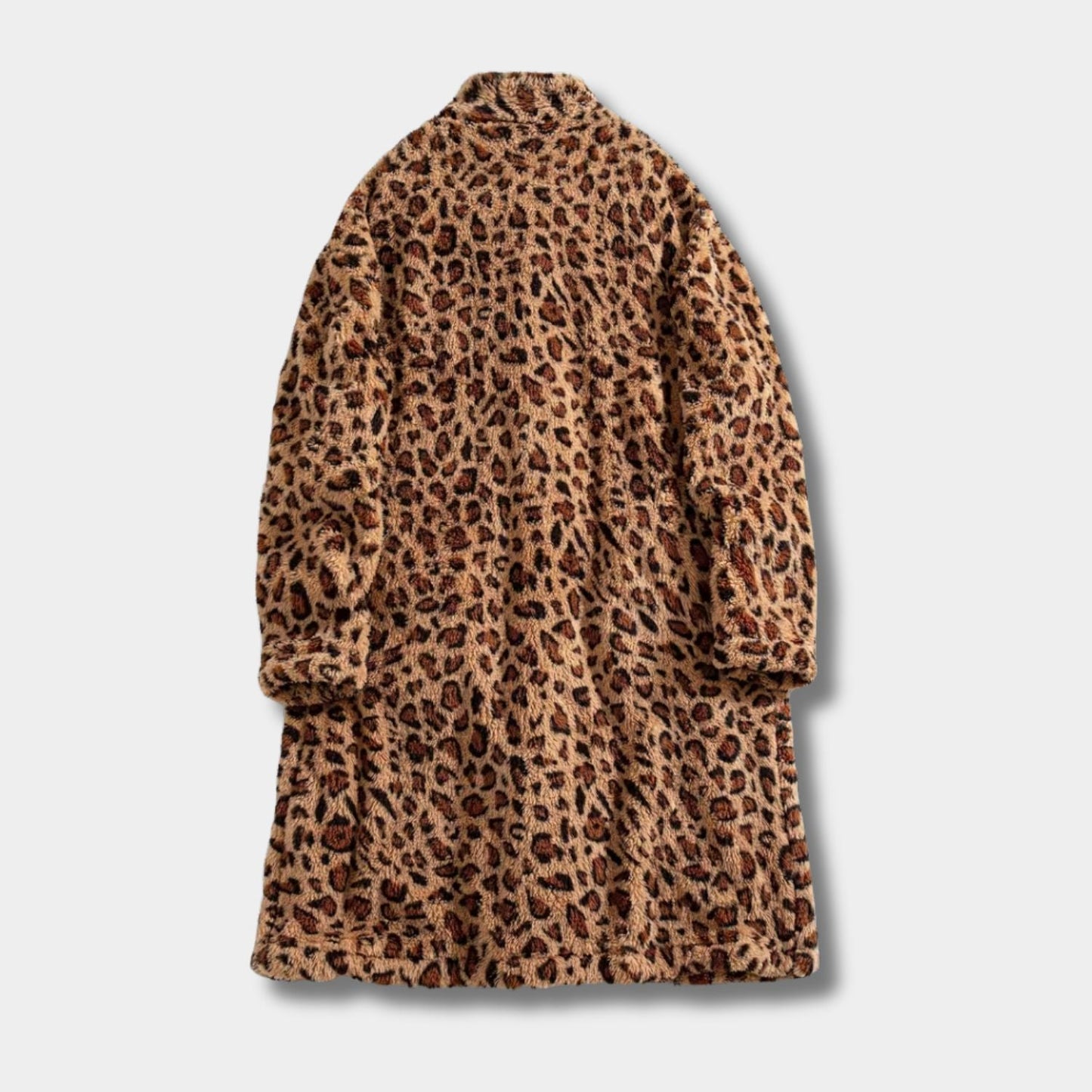 Leopard Pattern Plush Fur Coat | Zyphhra
