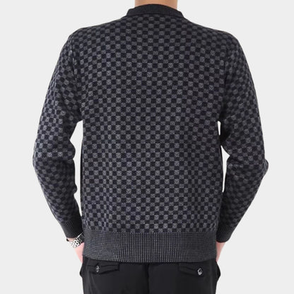 Checkered Knit Jumper | Zyphhra