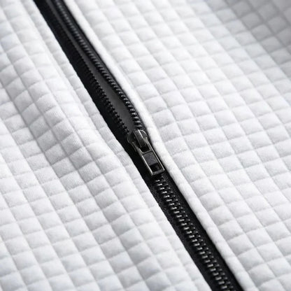 Quilted Zip Knit Cardigan | Zyphhra