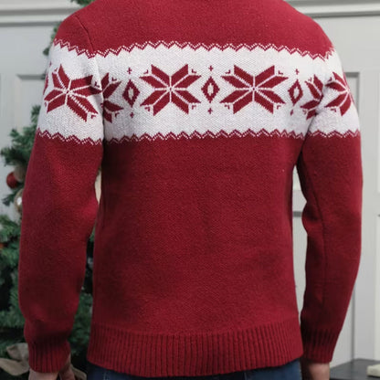 Snowflake Button Christmas Jumper | Zyphhra