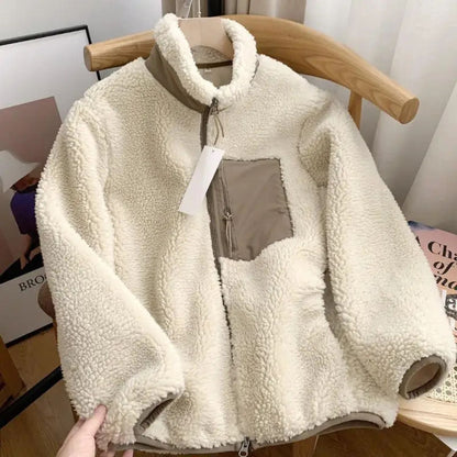 Plush Stand-Collar Fleece Jacket | Zyphhra