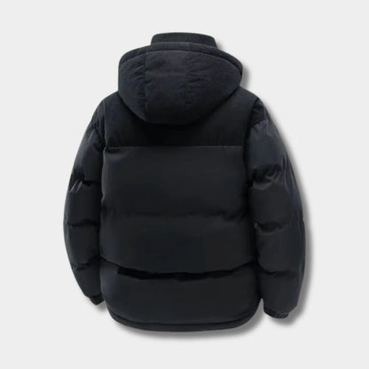 Corduroy Hooded Puffer Jacket | Zyphhra