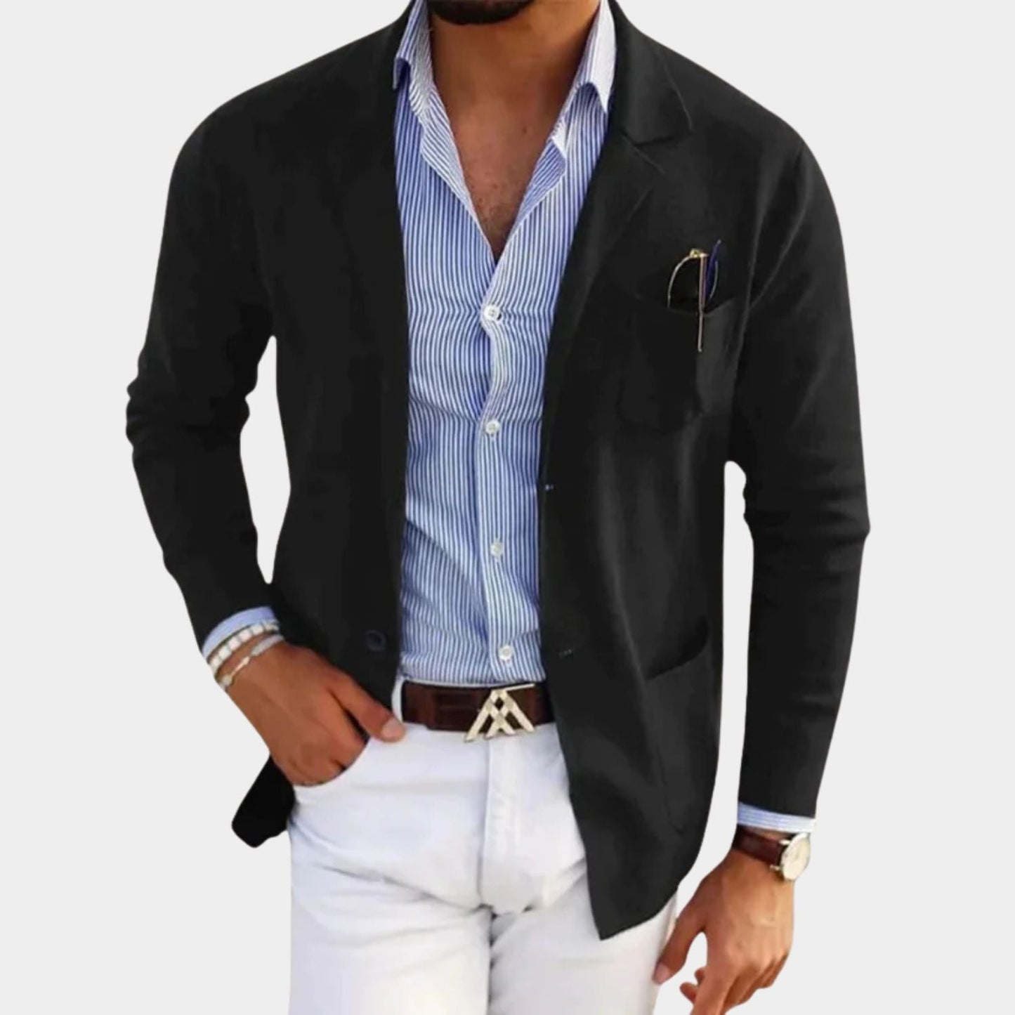 Tailored Lapel Knit Cardigan | Zyphhra