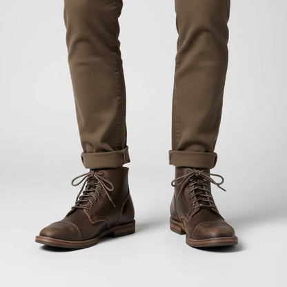 Retro Leather Dress Boots | Zyphhra
