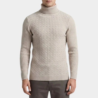 Cable Knit Roll Neck Jumper | Zyphhra