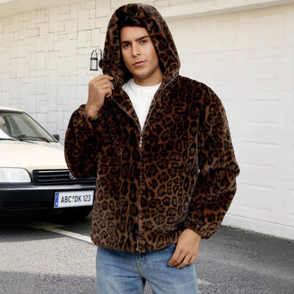 Hooded Patterned Fur Jacket | Zyphhra