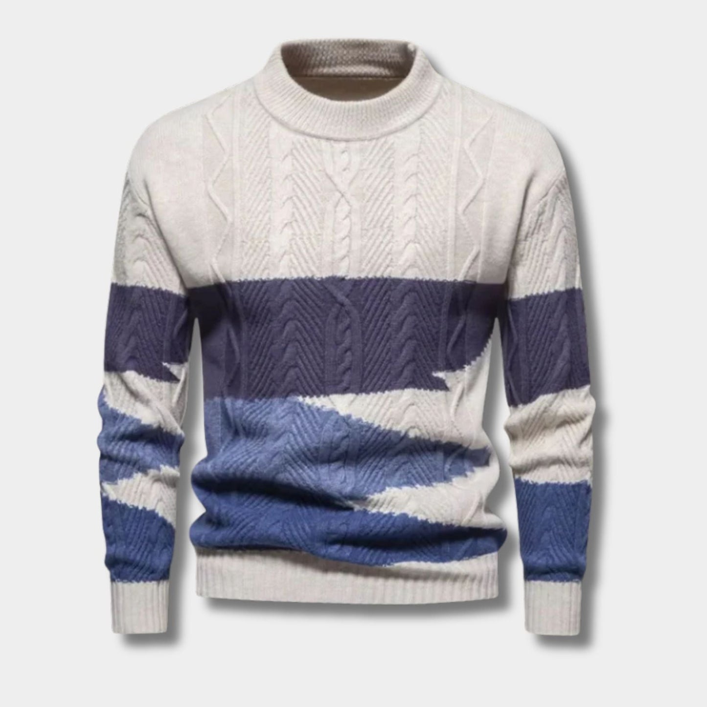 Colour Block Cable Knit Jumper | Zyphhra
