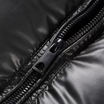 Glossy Hooded Puffer Jacket | Zyphhra