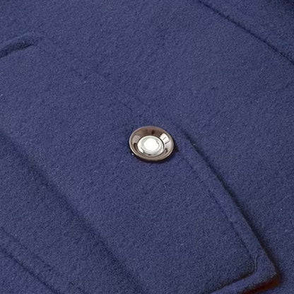 High Neck Fleece Pea Coat | Zyphhra