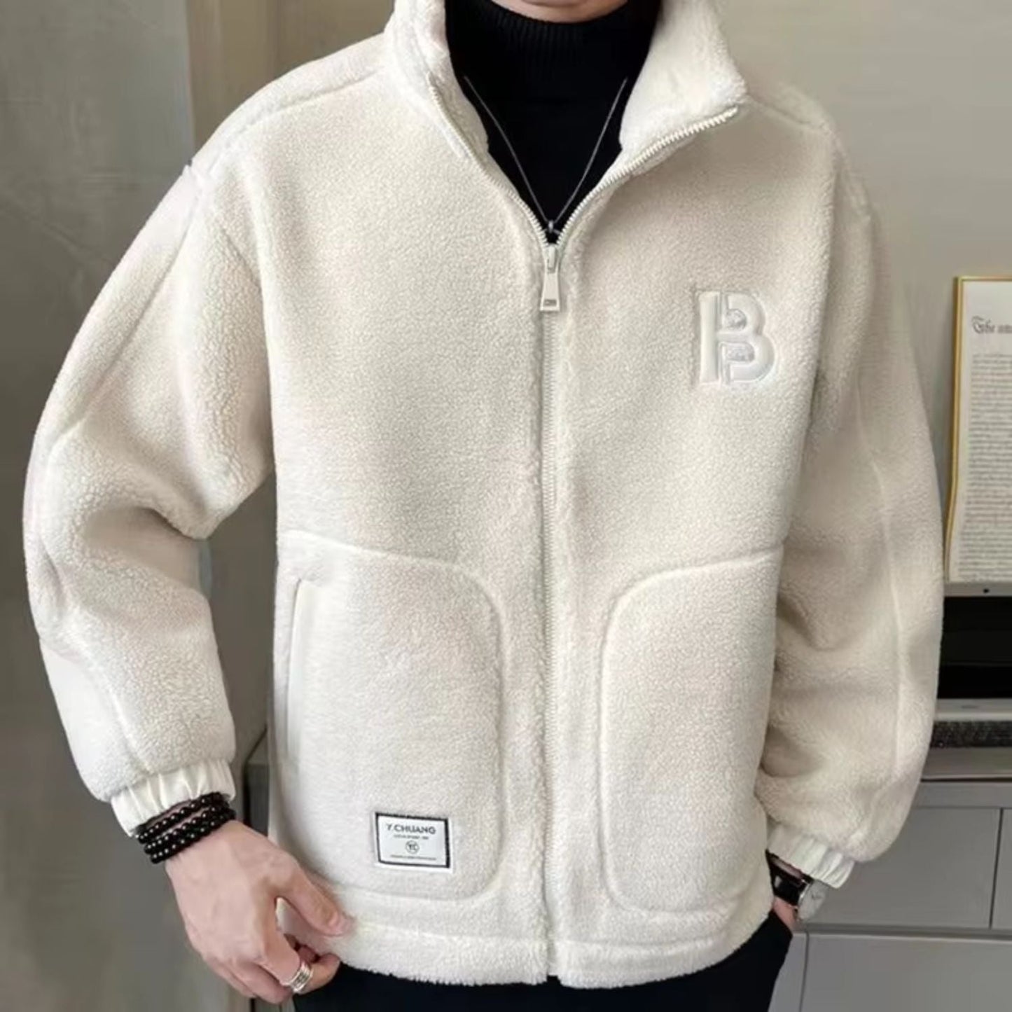 High-Collar Sherpa Fleece Jacket | Zyphhra