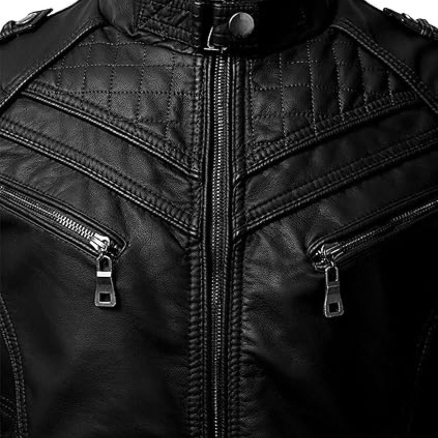 Removable Hood Leather Jacket | Zyphhra