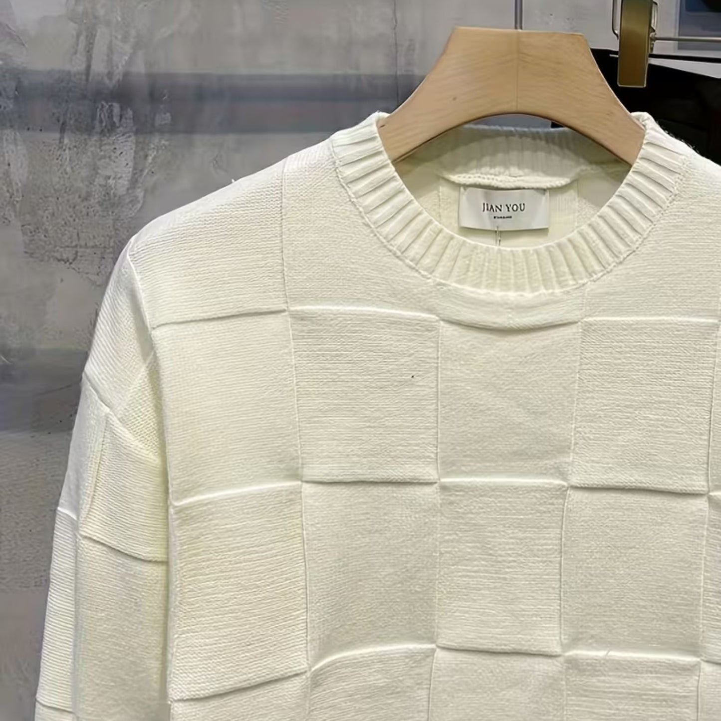 Textured Knit Crew Neck Jumper | Zyphhra