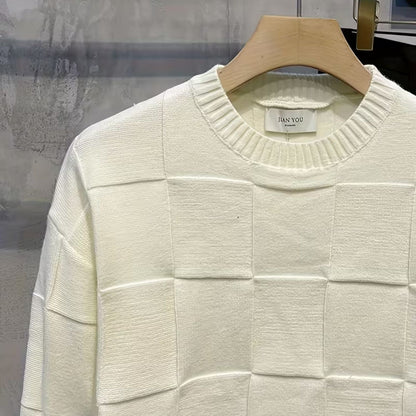 Textured Knit Crew Neck Jumper | Zyphhra