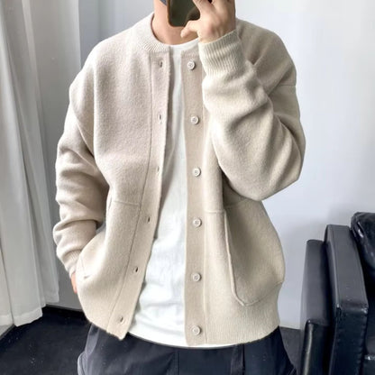 Round Neck Knit Cardigan | Zyphhra