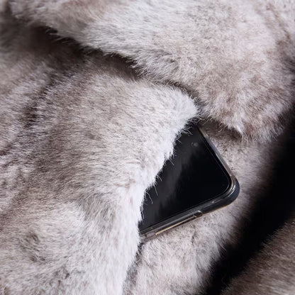Classic Lapel Faux Fur Jacket | Zyphhra