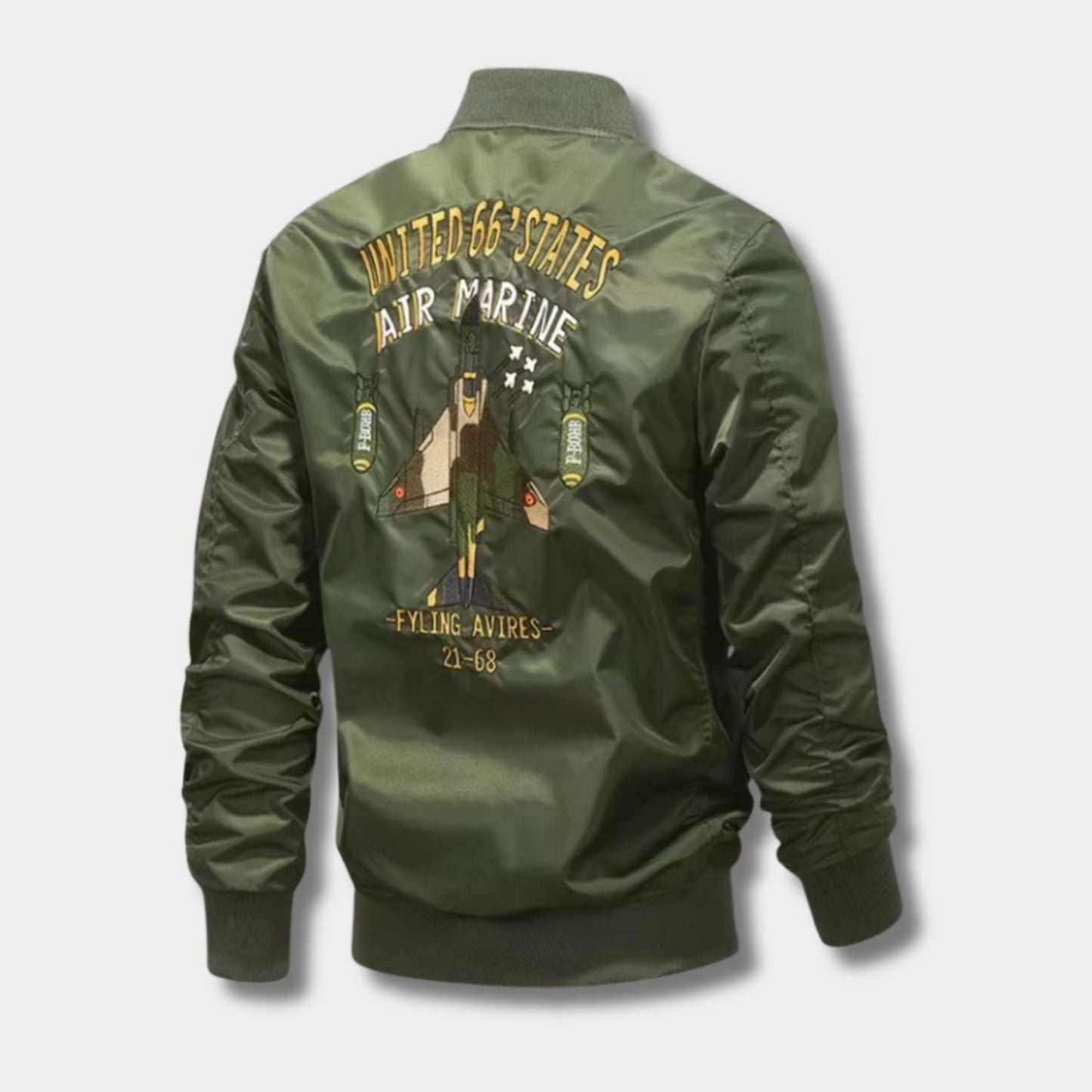 Embroidered Flight Aviator Jacket | Zyphhra