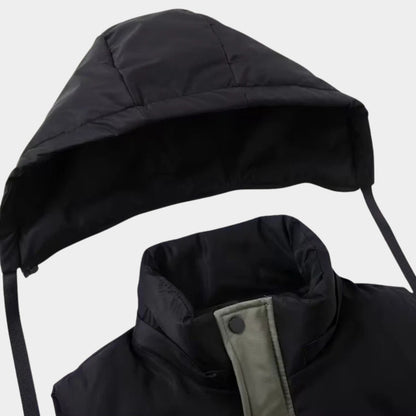 Colour Block Hooded Puffer Gilet | Zyphhra