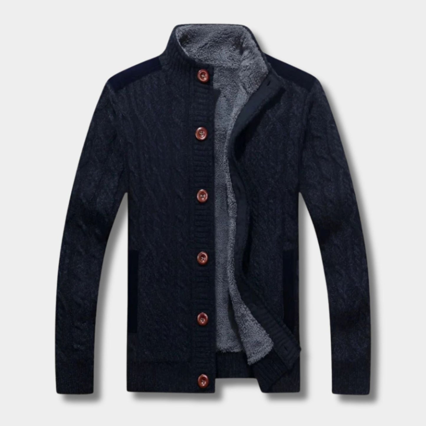 Sherpa Cable Knit Cardigan | Zyphhra