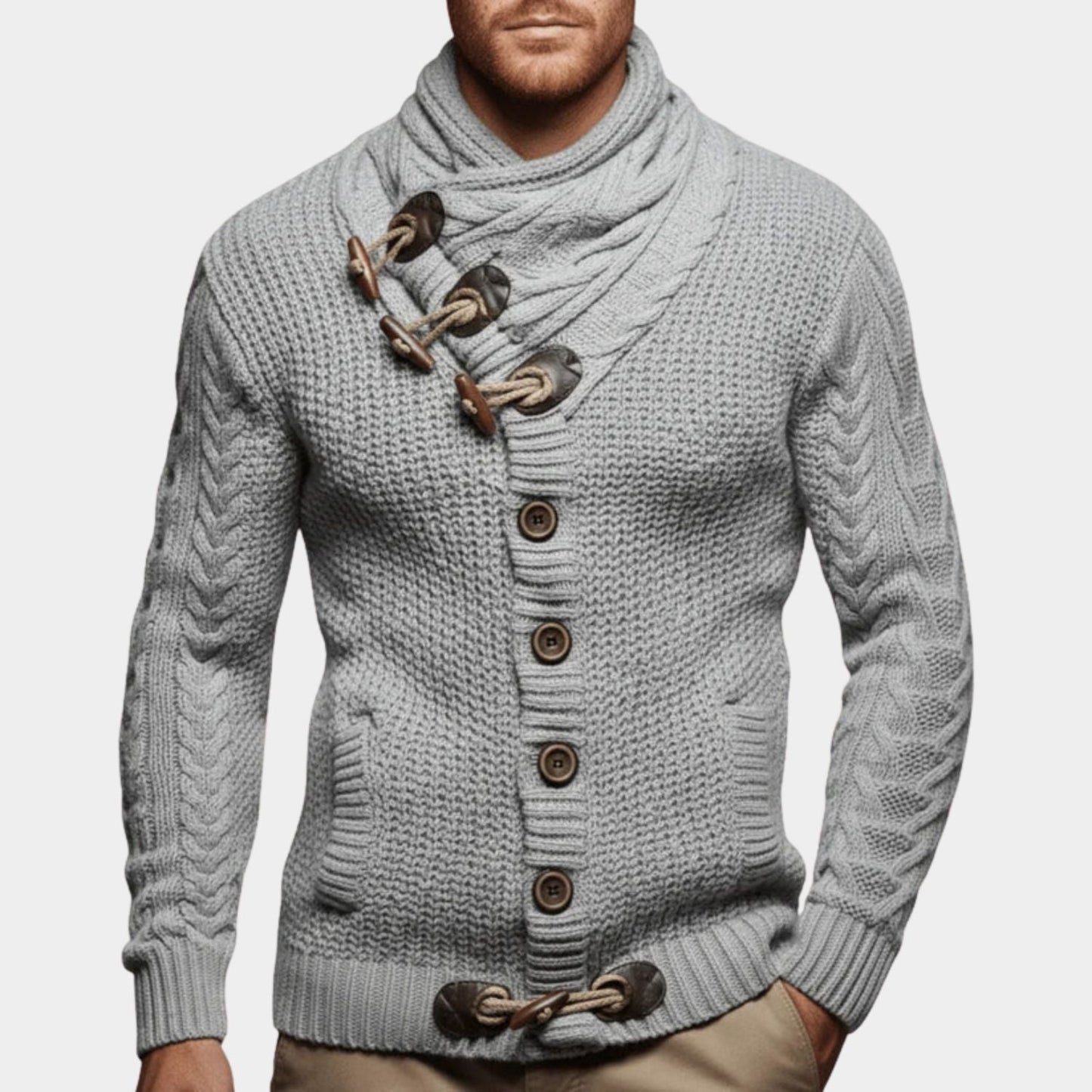 Cable Toggle Knit Cardigan | Zyphhra