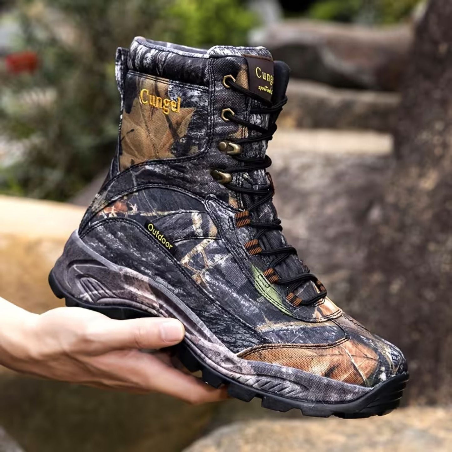 All-Terrain Camo Hunting Boots | Zyphhra