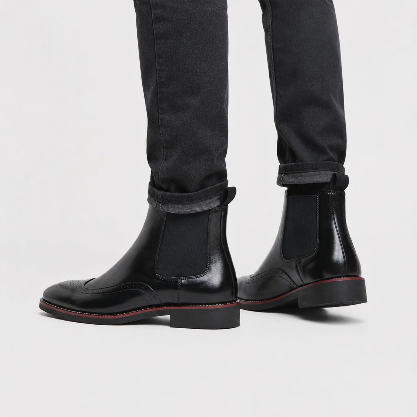 Wingtip Chelsea Dress Boots | Zyphhra