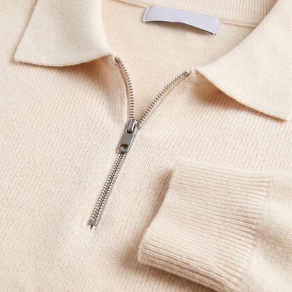 Collared Knit Polo Quarter-Zip | Zyphhra