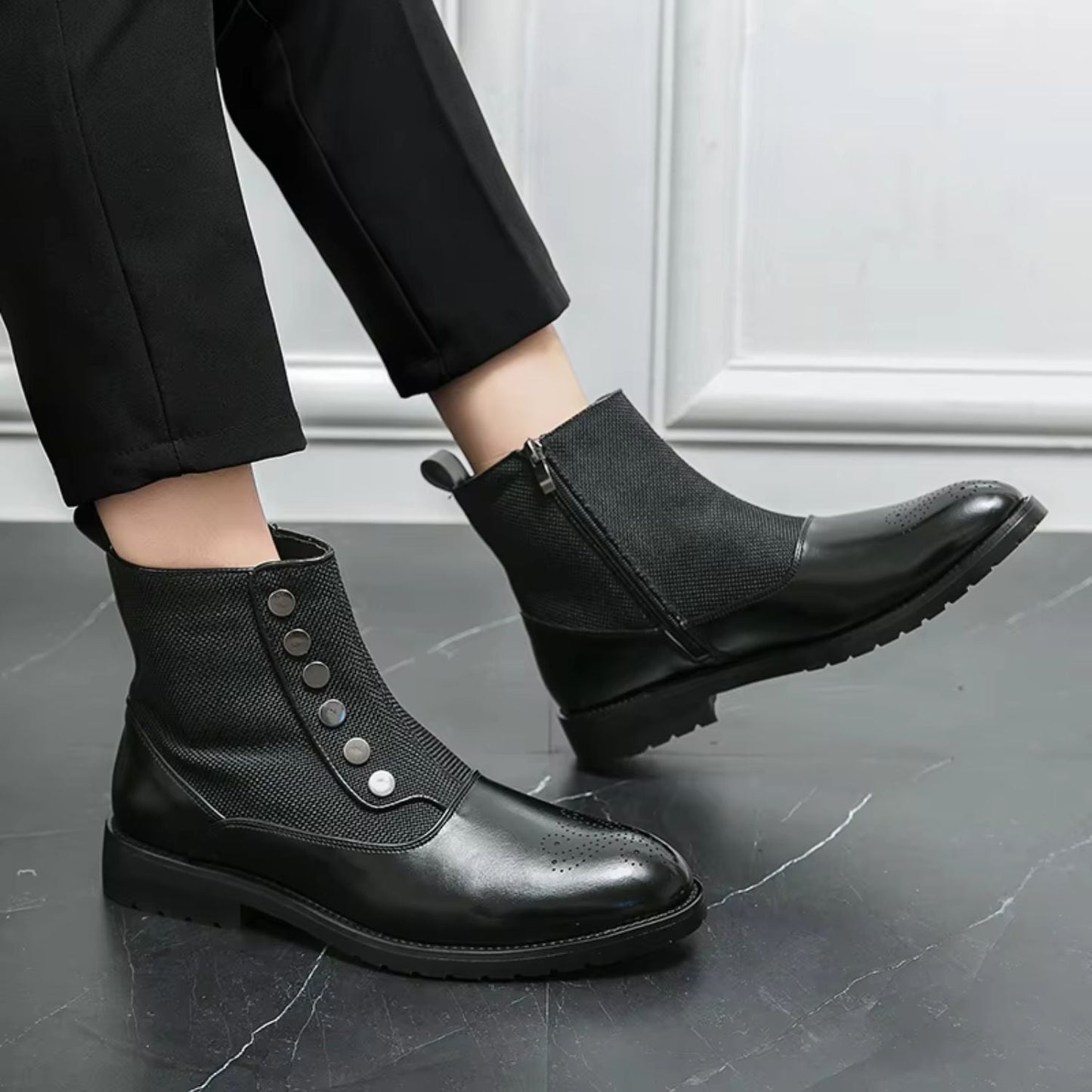 Elegant Leather Dress Boots | Zyphhra