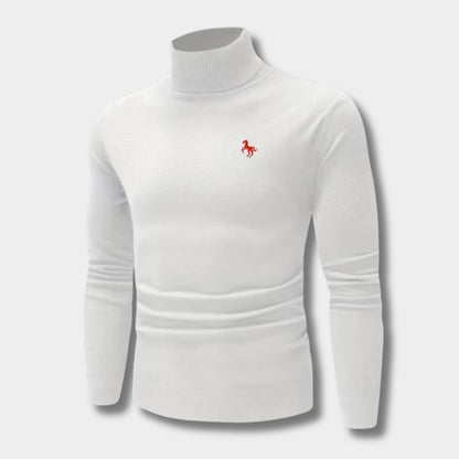 Embroidered Chest Detail Roll Neck | Zyphhra