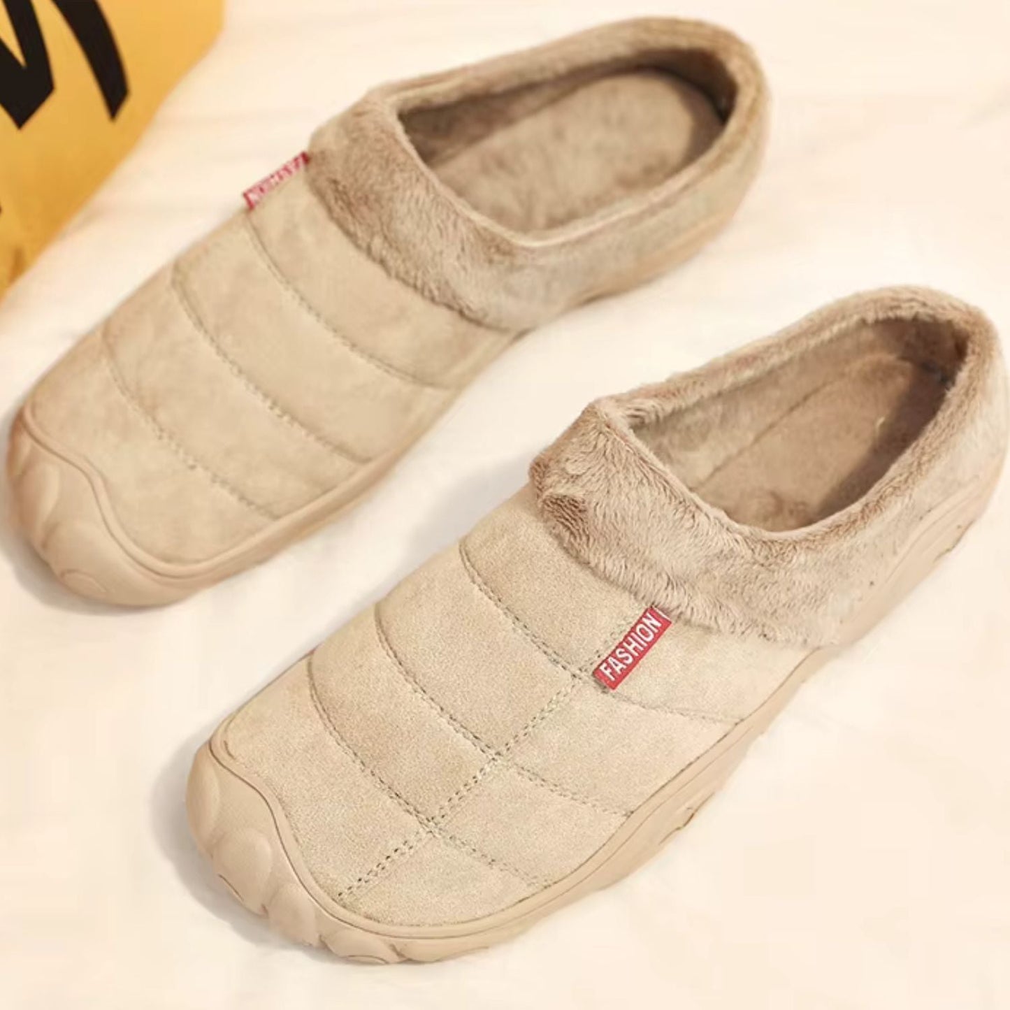 Quilted Plush Slip-On Slippers | Zyphhra