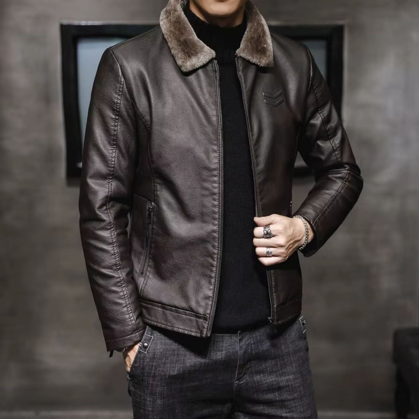 Thermal Lined Leather Jacket | Zyphhra