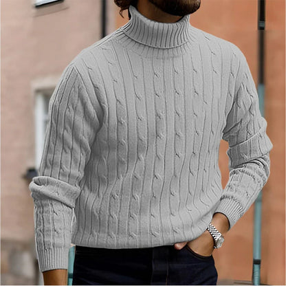Cable Roll Neck Knit Jumper | Zyphhra