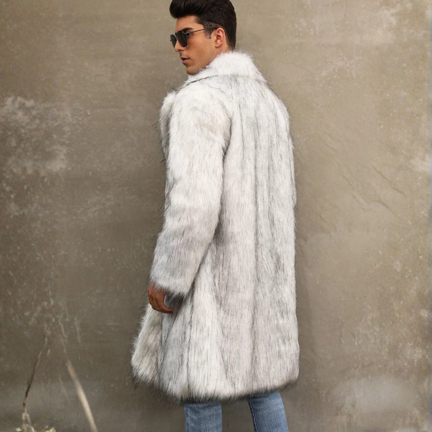 Wide Lapel Plush Fur Coat | Zyphhra