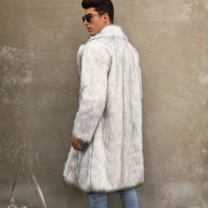 Wide Lapel Plush Fur Coat | Zyphhra