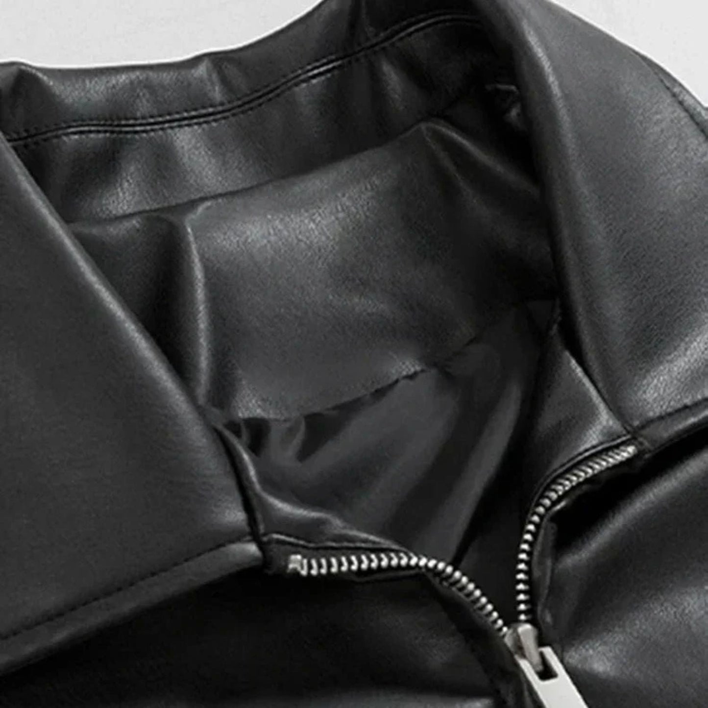 Oversized Retro Leather Jacket | Zyphhra