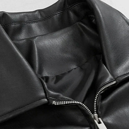 Oversized Retro Leather Jacket | Zyphhra