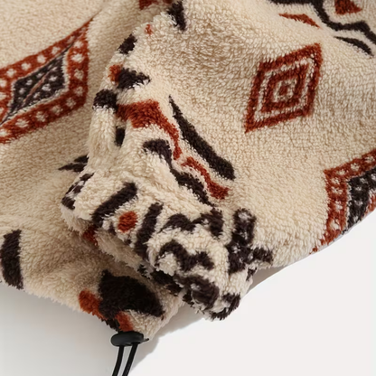 Tribal Print Fleece Jacket | Zyphhra