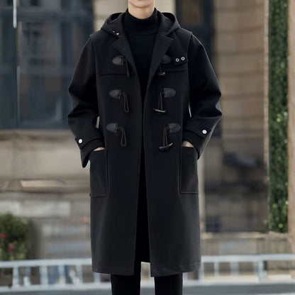 Hooded Toggle Button Over Coat | Zyphhra