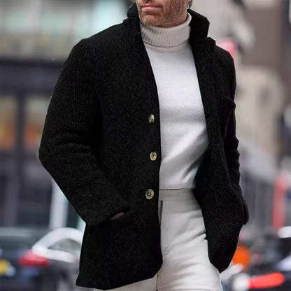 Chunky Stand Collar Cardigan | Zyphhra