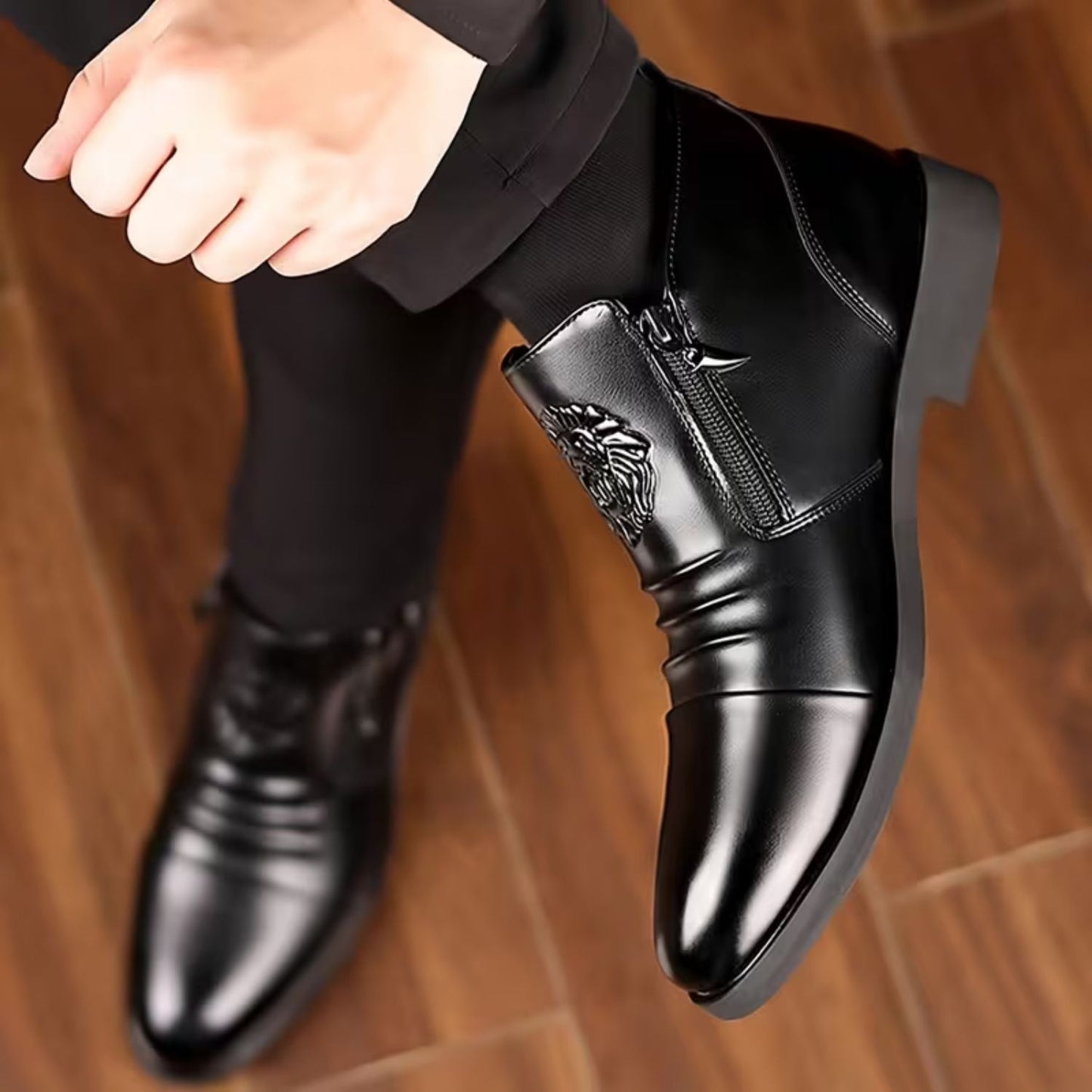 Embossed Chelsea Dress Boots | Zyphhra