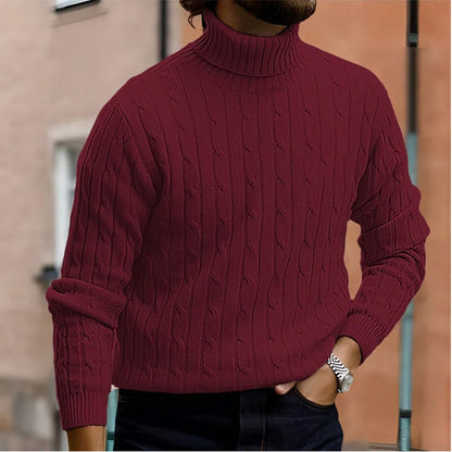 Cable Roll Neck Knit Jumper | Zyphhra