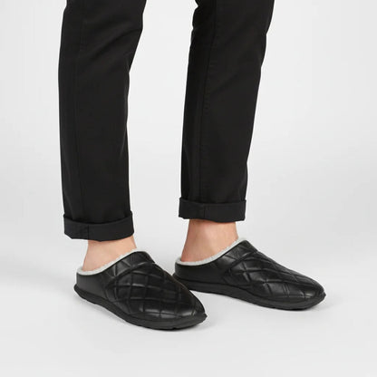 Quilted Plush-Lined House Slippers | Zyphhra