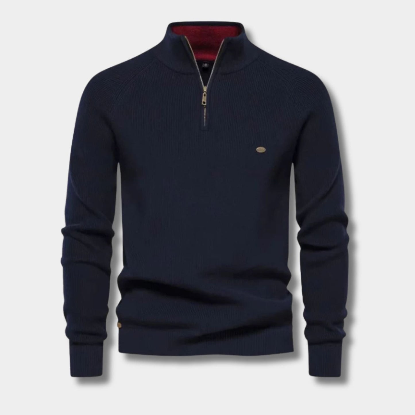 Quarter-Zip Textured Jumper | Zyphhra