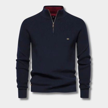 Quarter-Zip Textured Jumper | Zyphhra