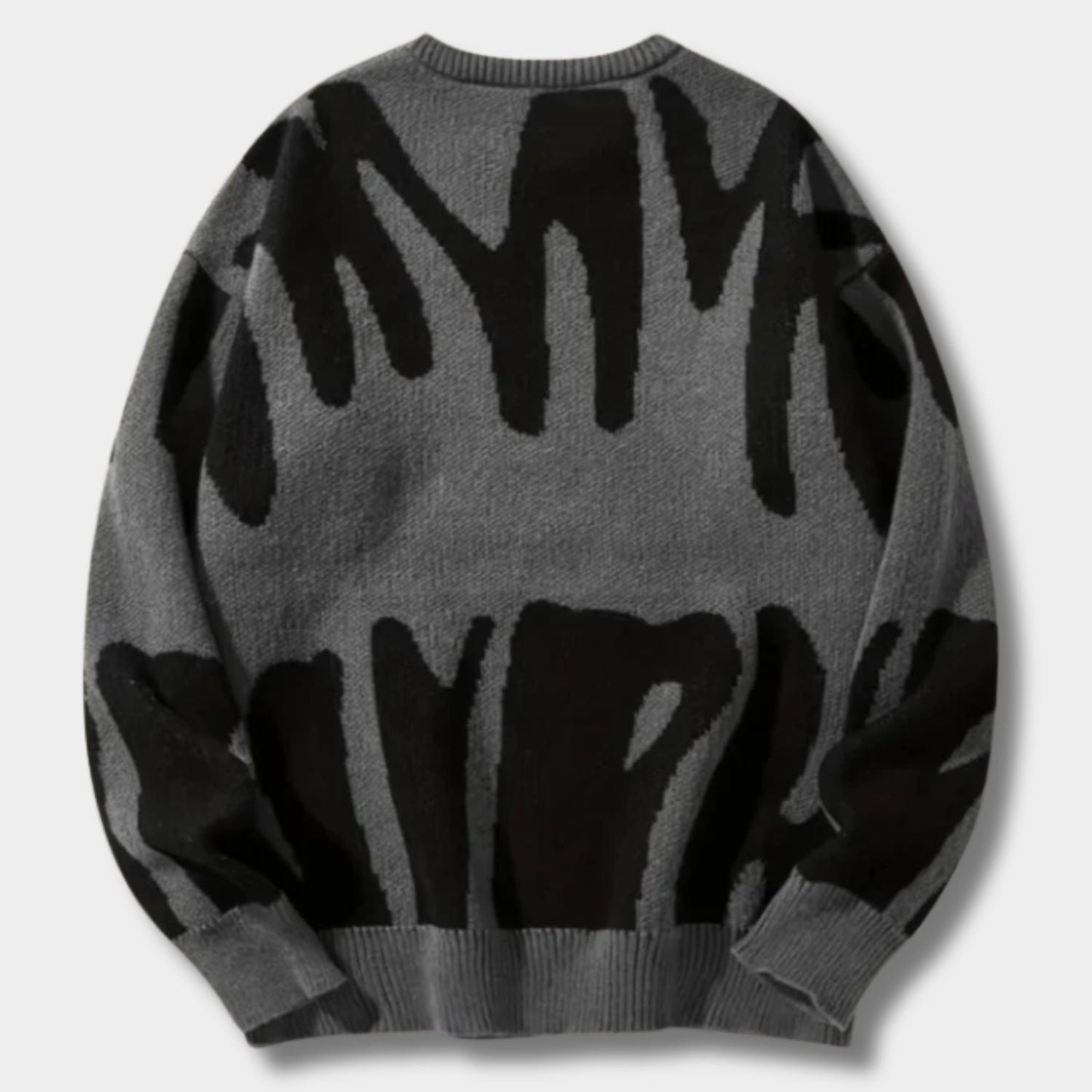 Abstract Knit Crew Neck Jumper | Zyphhra