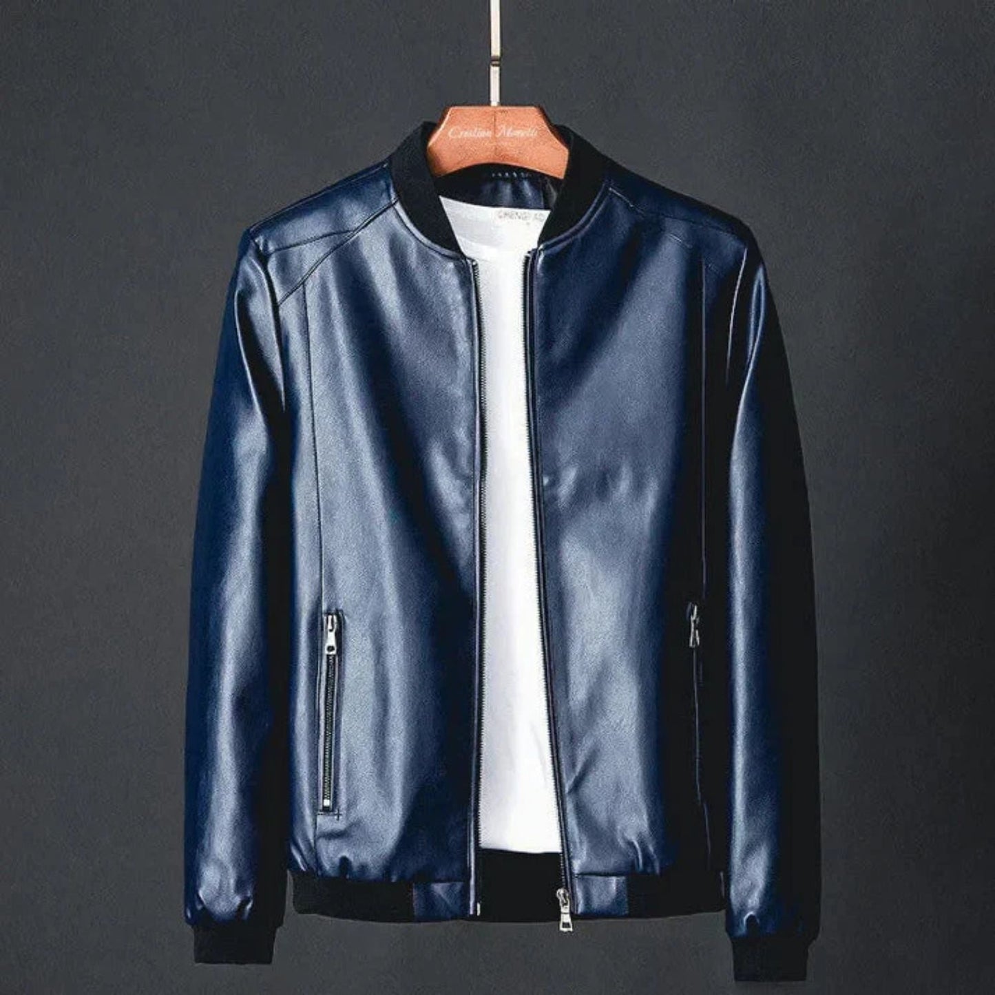 Classic Zip Leather Jacket | Zyphhra