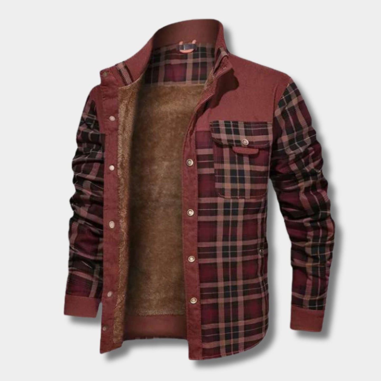 Fleece Lined Flannel Shirt Jacket | Zyphhra